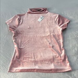 Banana Republic Factory Shimmering Pink Short Sleeve Top